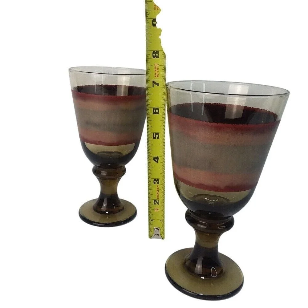Set of 2 Libbey Sango Nova Brown 7